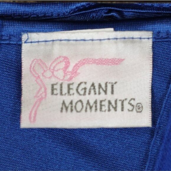 Elegant Moments Women's Size 32 Blue Silver Embellished Corset Set - Picture 7 of 9